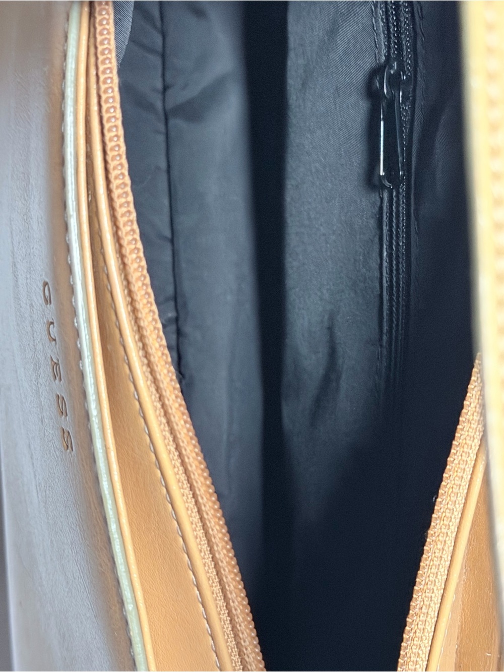 Guess Beige-Tan Shoulder Bag with Slim Strap - Picture 8 of 10